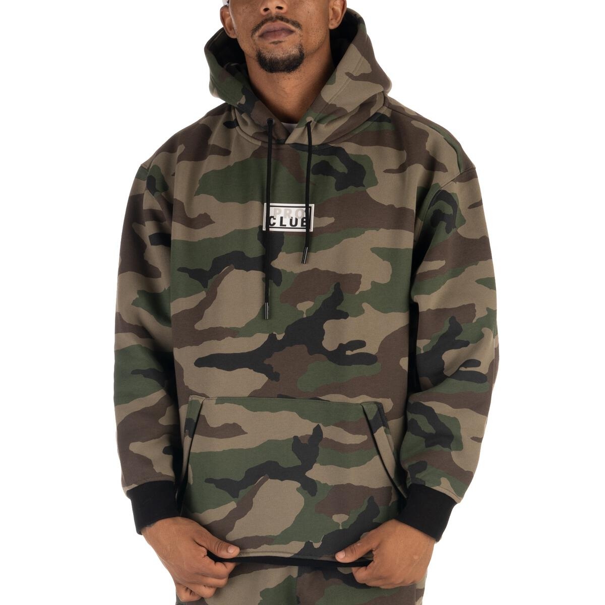 Pro club sale camo hoodie